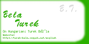bela turek business card